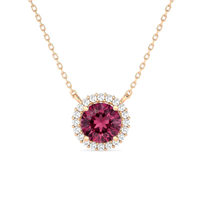 Collana Gazzola Gioielli Donna Amuleto in Oro rosa Rodolite GI-900-72-2-9-RD-BR-N-DEF-VS